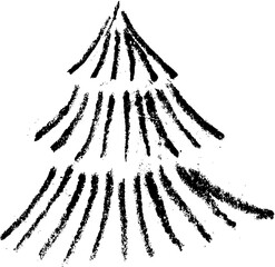 Christmas tree4. Hand drawn vector sketch illustration