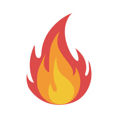 Bonfire, fire, flame. Vector simple color flat illustration.