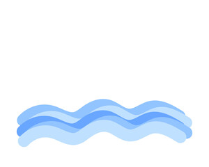 Waves, water. Vector simple color flat illustration.