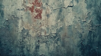 Obraz premium Aged Concrete Wall with Flaking Paint and Distressed Texture Perfect for Vintage Industrial Backdrops Featuring Cracked and Stained Surfaces