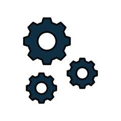 gear lubricant color line icon with white background vector stock illustration