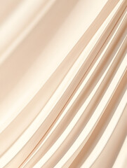 Obraz premium A beige background with lines and stripes in the style of minimalism. Linear perspective with a white color scheme and linear geometry. Harmony between lightness and weightiness.