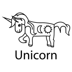 unicorn text logo vector design