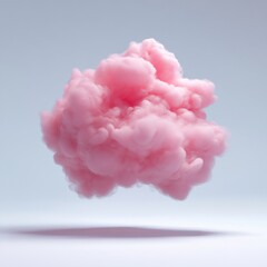 fluffy pink cotton candy cloud on a soft background