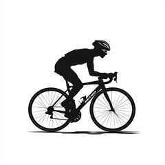 Obraz premium Triathlon Silhouette, Illustration Isolated On White Background