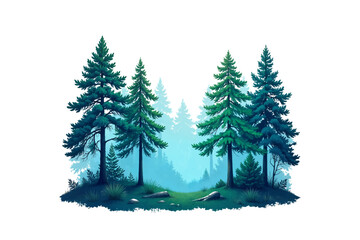 Obraz premium Realistic Tree Illustration
