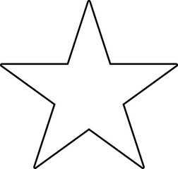 Cute five pointed star outline.