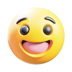  Happy emoji 3d  cartoon style illustration