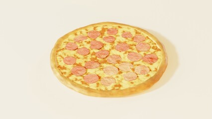 Whole Pizza with Toppings | Perfect for Food Photography, Restaurant Menus, and Culinary Branding | Ideal for Italian Cuisine and Gourmet Pizza Lovers