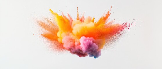 Fototapeta premium colorful explosion of powder creating vibrant abstract art
