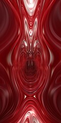 Fototapeta premium This image features a captivating closeup view of a vibrant red swirl, showcasing a unique and intriguing face right in the center