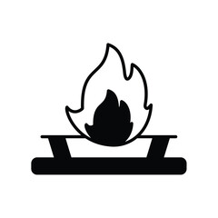 fossil fuel glyph icon with white background vector stock illustration