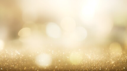 Golden Glitter Background With Soft Bokeh Lights