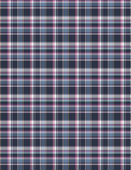 Plaid fabric pattern, blue, brown, cream, seamless for textiles, and for designing clothes, skirts or decorative fabrics. Vector illustration.