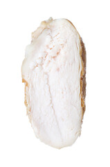 Piece of grilled chicken meat isolated on white