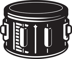 Snare drum silhouette icon vector art illustration