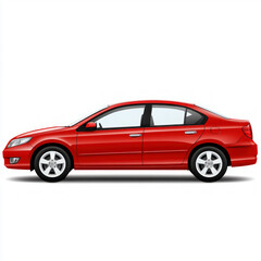 Fototapeta premium Car Profile Isolated