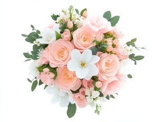 beautiful floral arrangement with soft pink and white flowers