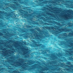 seamless of  natural color of sea ocean daylight water surface with waves theme seamless square pattern texture design reference background top down details photo
