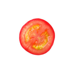 Half of ripe tomato isolated on white