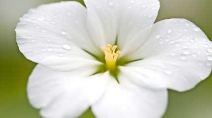 Obraz premium White Flower Petals Covered In Dew Drops
