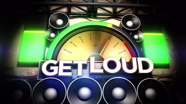 Get Loud / Make Noise looping 3D animation. 