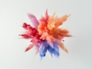 colorful explosion of powder creating a vibrant abstract background