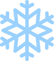 Snowflake winter clip art design on plain white transparent isolated background for card, shirt, hoodie, sweatshirt, apparel, card, tag, mug, icon, poster or badge