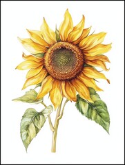 Sunflowers in Watercolor