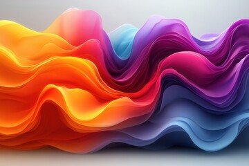 Fototapeta premium Vibrant abstract design with swirling or wavy colorful lines. 