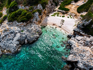 Kremidi Beach, on the coast of Zakynthos, Greece