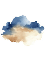 Obraz premium Whimsical Watercolor Clouds for Nursery Art