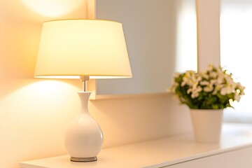 Close-up of Table Lamps Arranged Symmetrically on a Console &ndash; Stylish Home Lighting, Modern Interior, and Elegant Decor