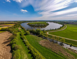 Luftbilder der alten Donau: Natur und Flusslandschaft bei Gmünd