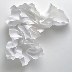 Obraz premium abstract white crumpled paper texture for background and design