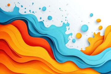 Dynamic Abstract Waves in Vibrant Colors: A Modern Graphic Design Exploration