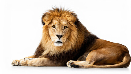 Obraz premium King of the jungle on a white background.