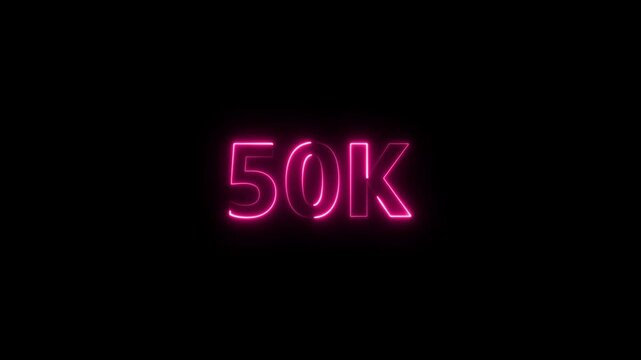 30k text font with neon effect,30k followers, Thank You, social sites post. Thank you followers congratulation card. 10K Followers. Achievement in 10K followers Congratulating networking thanks