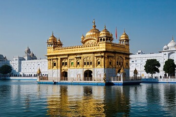 Obraz premium Sikh Faith and Community Showcased at the Golden Temple in India