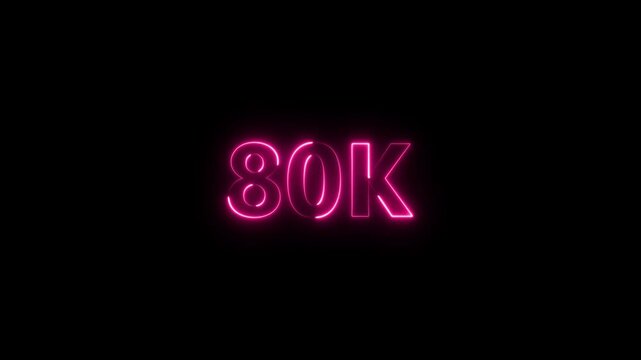 30k text font with neon effect,30k followers, Thank You, social sites post. Thank you followers congratulation card. 10K Followers. Achievement in 10K followers Congratulating networking thanks,