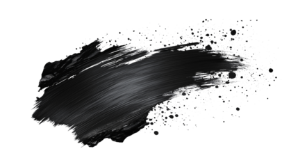 Clay or charcoal face mask stroke isolated on white