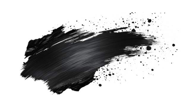 Clay or charcoal face mask stroke isolated on white - Powered by Adobe