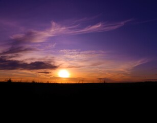 sunset over the river