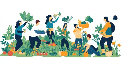 Community Garden Harvest: A Celebration of Sustainable Farming and Teamwork