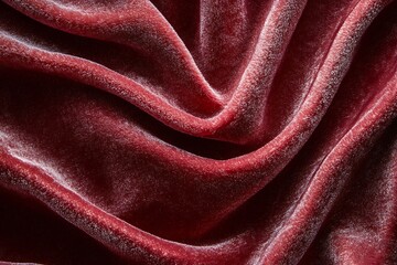 Obraz premium Dark red velvet texture background with smooth folds