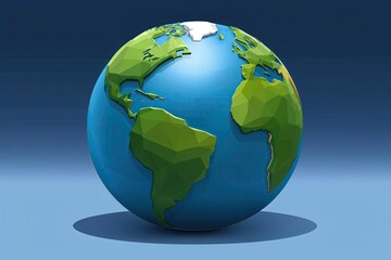 3D Cartoon Earth Globe Visualization for Kids