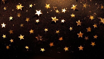 night black background gold stars
