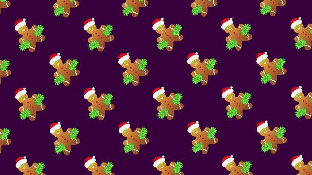 Christmas Animated Background Seamless Winter Pattern
