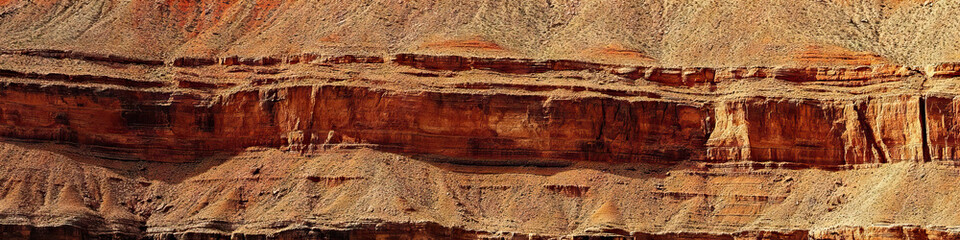 Grand Canyon Vista: Awe-inspiring view of the Grand Canyon, with its layered red rocks stretching as far as the eye can see.