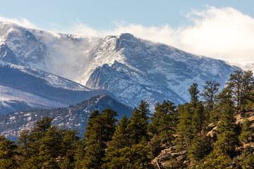 Winter in Colorado Forest, Estes Park, Colorado Snow